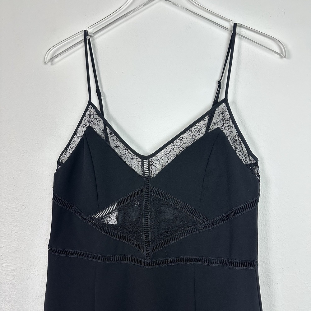 NWT BARDOT NORDSTROM Jayne Lace-inset Cocktail Dress Black Size 10 / Large - Picture 4 of 7